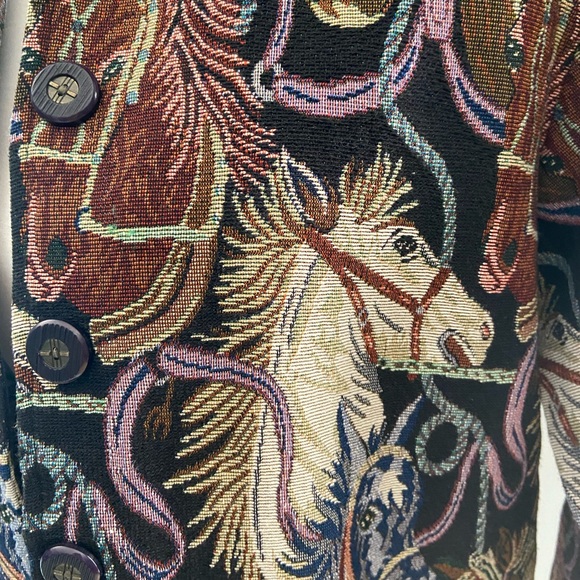 Vintage Keren Hart horse jacket small unlined EUC - Picture 3 of 7